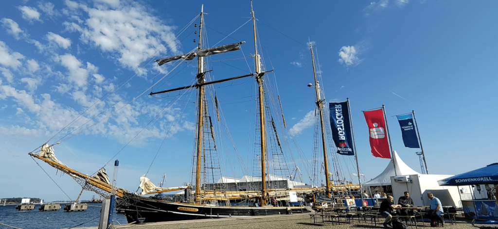 Segelschiff Albatros im Hafen Wismar